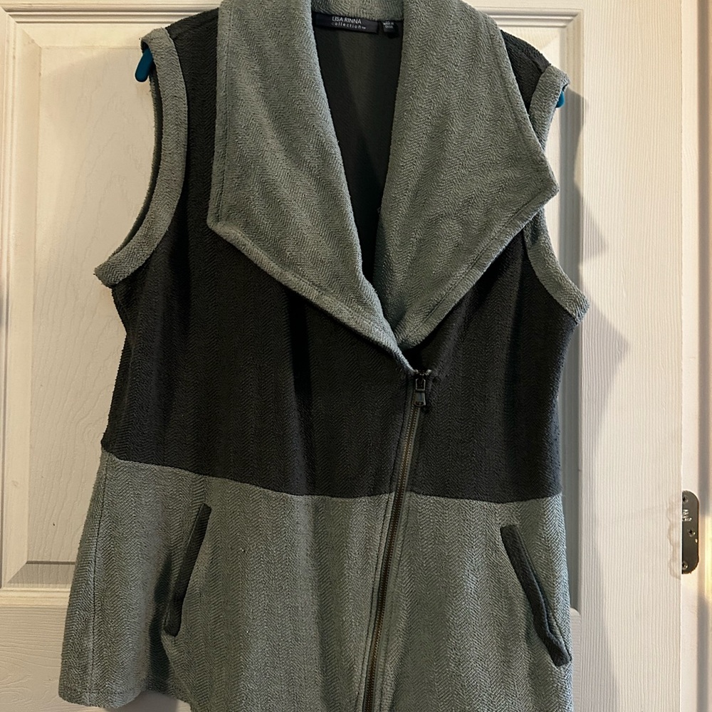 Lisa Rinna Sleeveless Vest with Zipper